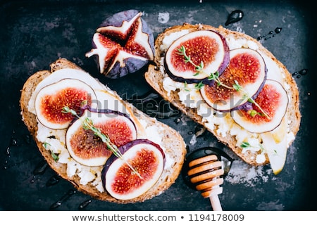 Stock foto: Goat Cheese And Fig