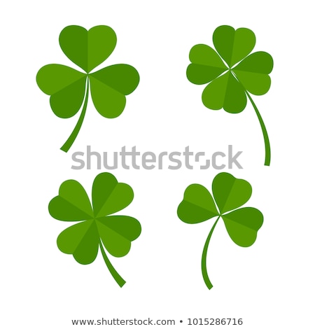 Stock photo: Greeting Card Fortunelucky Clovers