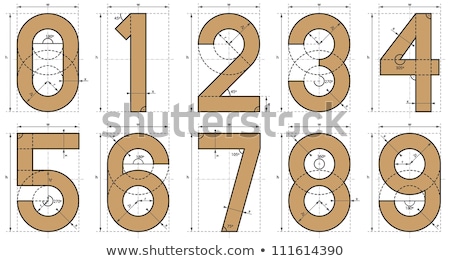Stock photo: Number Technically 4