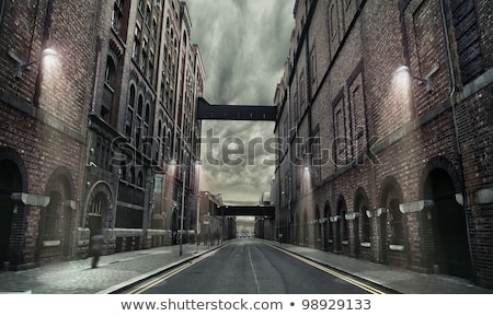 Stock photo: Old Fashioned Building With Street Lamp