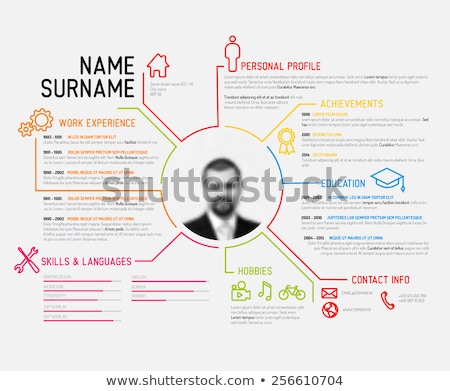 Foto stock: Vector Infographic Profile User Template