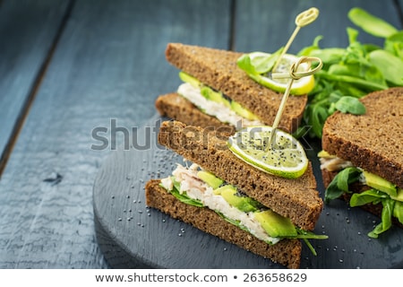Foto stock: Canapes Appetizer With Creamy Chicken Salad