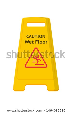 Stok fotoğraf: Wet Floor Signboard