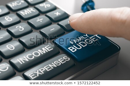 Сток-фото: Hand On Calculator - Calculating Household Expenses