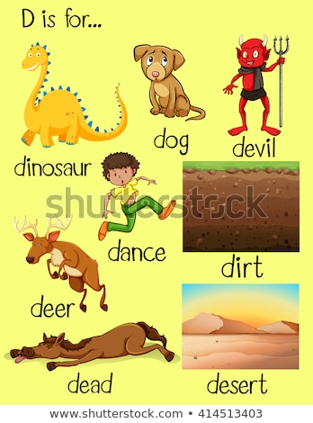 Foto d'archivio: Flashcard Alphabet D Is For Dirt