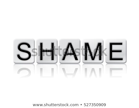 Shame Isolated Tiled Letters Concept And Theme Foto d'archivio © enterlinedesign