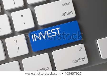 Stockfoto: Invest - Modern Laptop Keyboard Concept 3d Illustration
