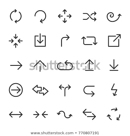Stok fotoğraf: Download Icon Line Style Vector Illustration