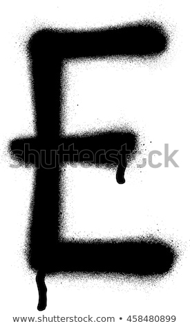 Foto d'archivio: Sprayed A Font Graffiti With Leak In Black Over White