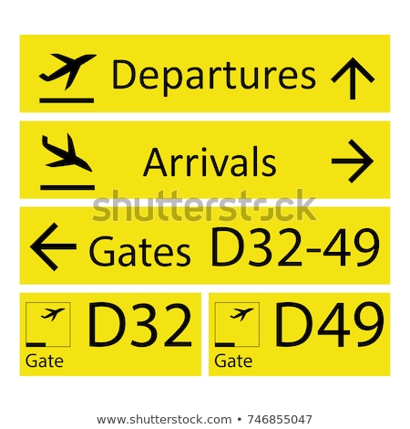 Zdjęcia stock: Airport Departure Gates Sign
