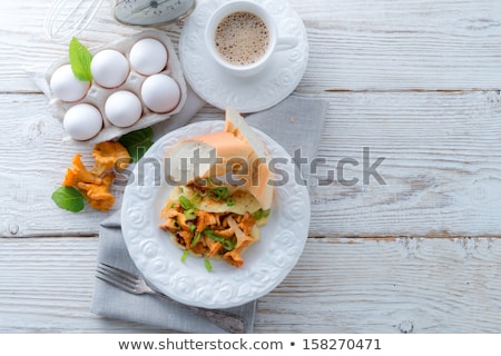 Stok fotoğraf: Have Breakfast Omelette With Chanterelles