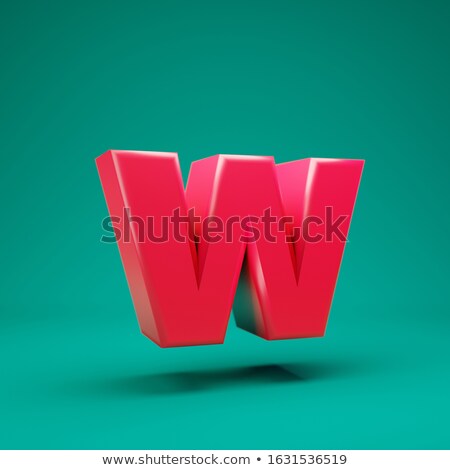 Stock foto: Red 3d Letter W