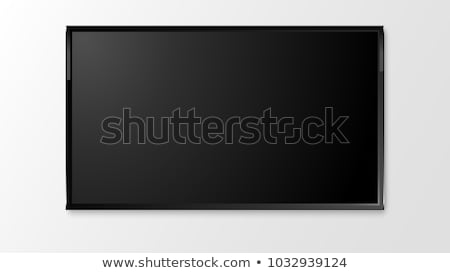 Stock fotó: Tv Flat Screen Lcd Plasma Realistic Vector Illustration