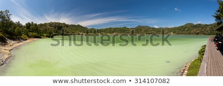 Wide Panorama Of Sulphurous Lake - Danau Linow Indonesia Zdjęcia stock © Artush