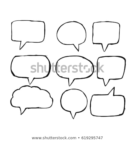 Stock fotó: Speech Bubble Hand Drawn Illustration Symbol Design