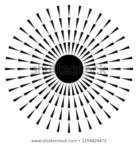 Zdjęcia stock: Black Radial Concentric Element