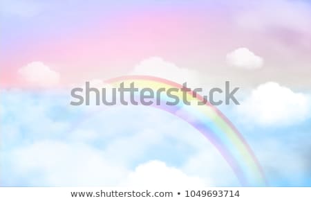 Stok fotoğraf: Vector Volume Rainbow Unicorn