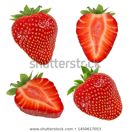 Stock fotó: Halved Strawberry Isolated On White Background