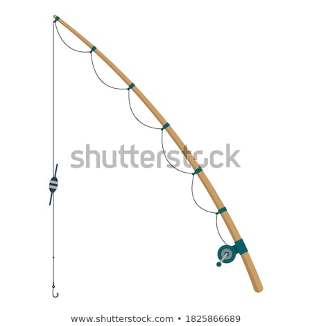 Stock photo: Fishing Rods On The Background Of Blue Water