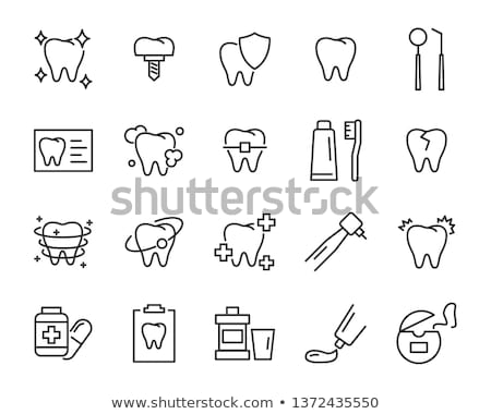 Stockfoto: Tooth Decay Line Icon