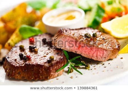 Zdjęcia stock: Pork Loin Steak And Baked Potatoes