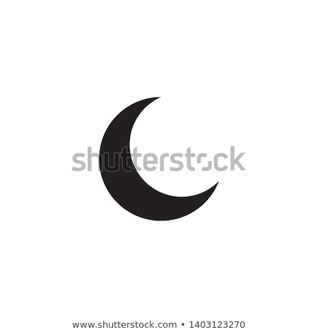 Stock photo: Crescent Moon Icon