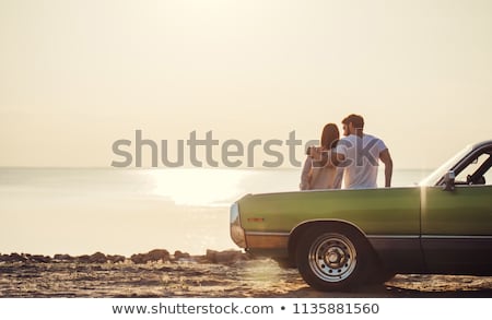 Stock photo: Couple Sitting Together In A Car