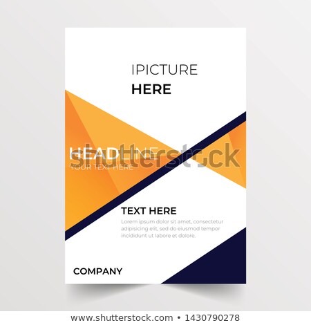 Stock fotó: Abstract Blue Business Brochure Leaflet Design