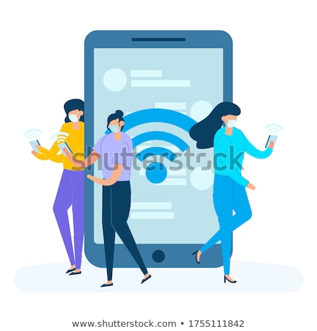 Stockfoto: Person Holding Tablet Security Concept