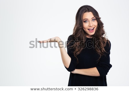 Stockfoto: Portrait Of A Beautiful Young Woman Offering A Present