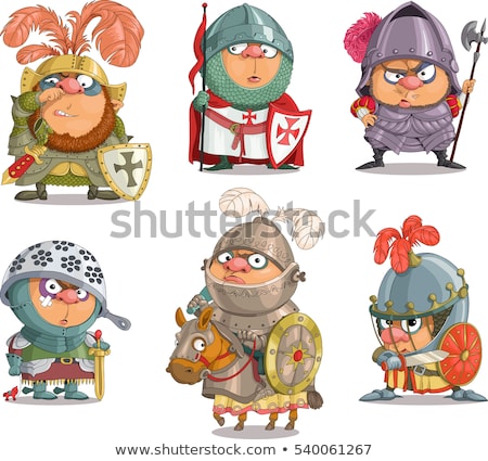 Stock photo: Set Of Funny Cartoon Security