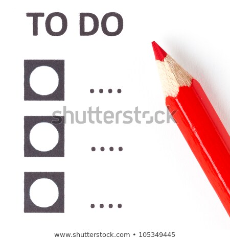 Stok fotoğraf: Red Pencil On A Voting To Do Form