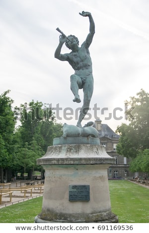 [[stock_photo]]: Faune Dansant Sculpture In Jardin Du Luxembourg