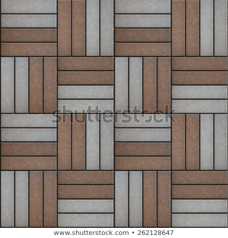 Zdjęcia stock: Multicolored Pavement Of Rectangles Laid Out On Four Pieces