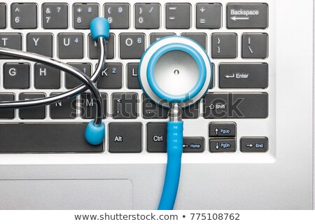 Foto stock: Stethoscope On Keyboard