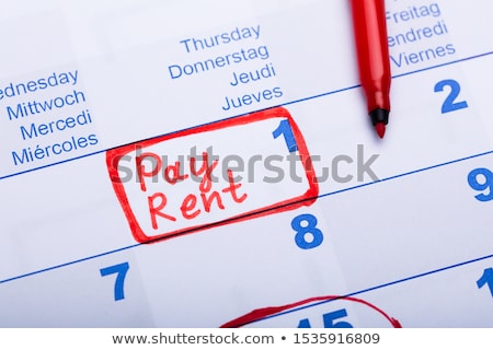 Foto stock: Pay Rent Mark