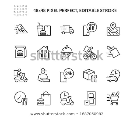 Stockfoto: Fast Food Meal Line Icon