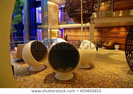 Stock photo: Lounge On A Cruise Ship With Tables And Armchair