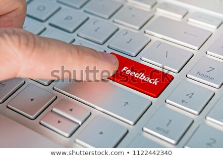 Foto stock: Feedback - Clicking Red Keyboard Button