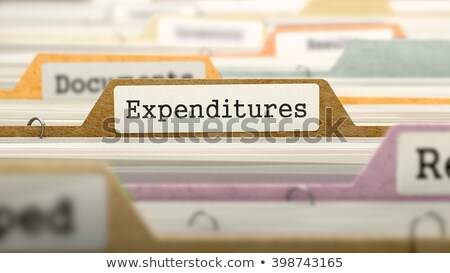 Zdjęcia stock: Expenditures - Folder Name In Directory
