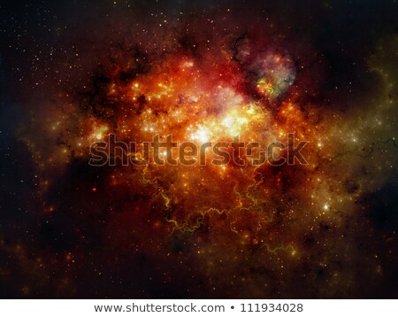 Stock foto: Orange Nebula In Space