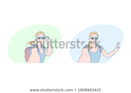 Foto d'archivio: Blogger Profile Photograph Female Woman Vector