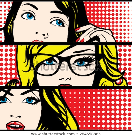 ストックフォト: Sale Pop Art Style Female Mouth