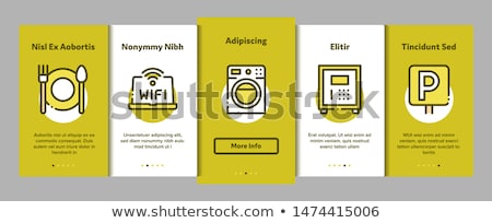 Foto stock: Collection Hostel Elements Vector Onboarding