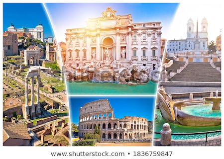 Rome Postcard Eternal City Of Rome Famous Landmarks Tourist Pos Foto stock © xbrchx