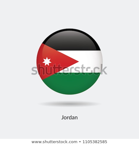 Сток-фото: Jordan Flag Vector Illustration On A White Background
