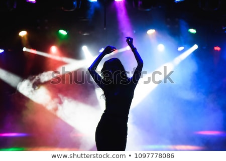 Stockfoto: Dancing Girl Silhouettes