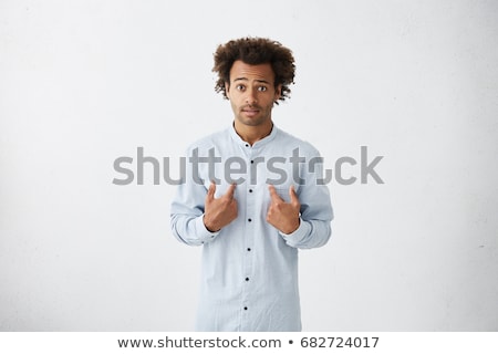 Stok fotoğraf: Unhappy Man Pointing At Someone