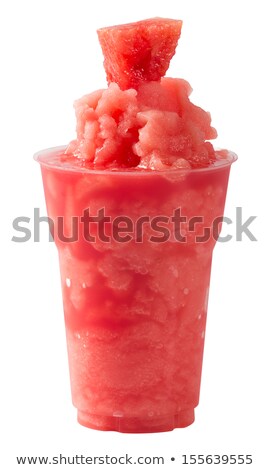 Stock fotó: Red Water Melon Fruit Juice Frappe With Melon Piece