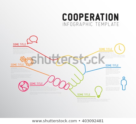 Foto d'archivio: Vector Infographic Report Template - Cooperation